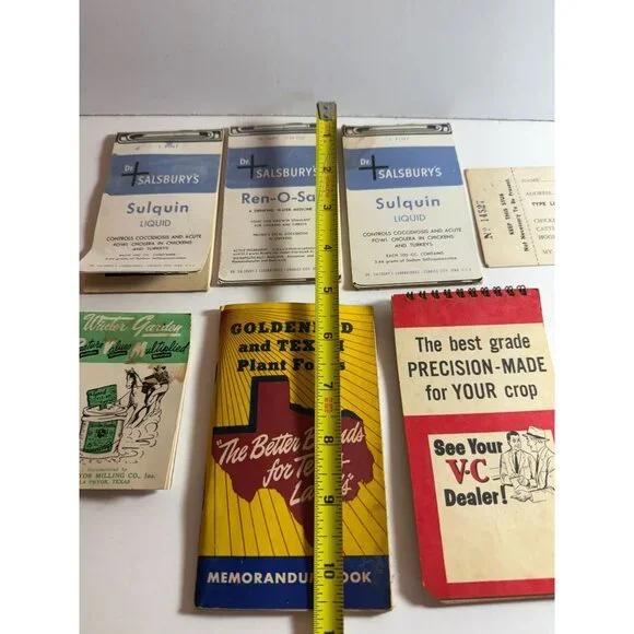 Vintage Advertising Notepads VC Fertilizers Tex Hi Plant Food Farmer Lot READ - Picture 5 of 13